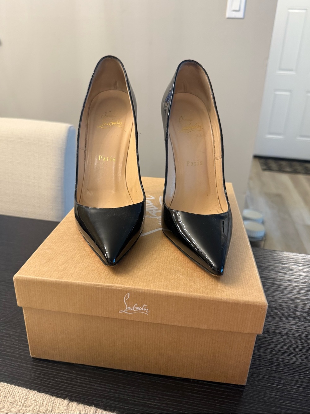 Christian Louboutin Black Patent So Kate